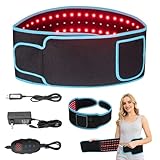 Ceinture amincissante professionnelle avec adaptateur, ceinture de thérapie par la lumière rouge pour perte de poids, lumière rouge 660 nm et 850 nm lumière proche infrarouge ceinture enveloppante