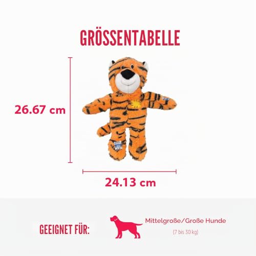 Kong - Wild Knots Tiger Squeak Toy M/L (634.7376)