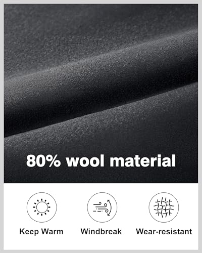 Image of APTRO Men's Pea Coat Wool Jacket Winter Coat