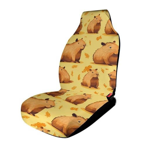 Capybara Car Seat Covers Universal Car Front Seats Protector Auto Interior Accessories 1PCS
