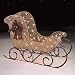 Trim A Home 36" Outdoor Light-Up Gold Sleigh Decoration