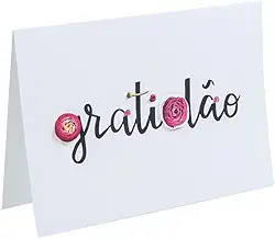 CARTÃO FLORIOGRAFIA GRATIDÃO, GU0217, Colorido