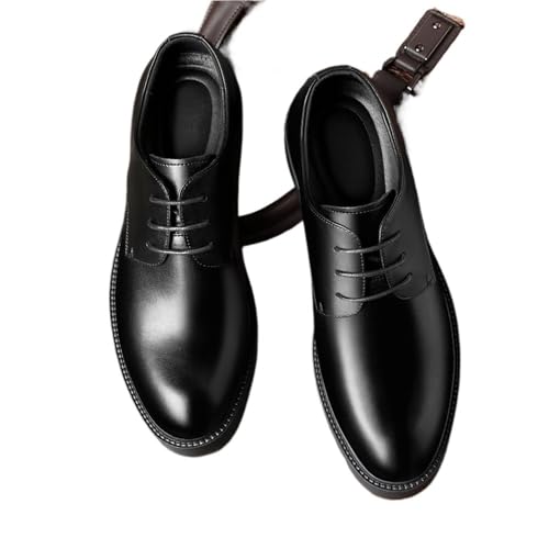 Men's Genuine Leather Oxford Dress Shoes Height Increasing Breathable Business Formal Chunky Sole Comfortable Casual Shoes3