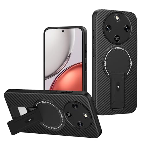 Case �Ή��@�� for Honor X50 / X9B / Magic6 Lite �yTPU+PC�z�}�O�l�b�g�X�^���h�t���ϏՌ��X�}�z�P�[�X Black