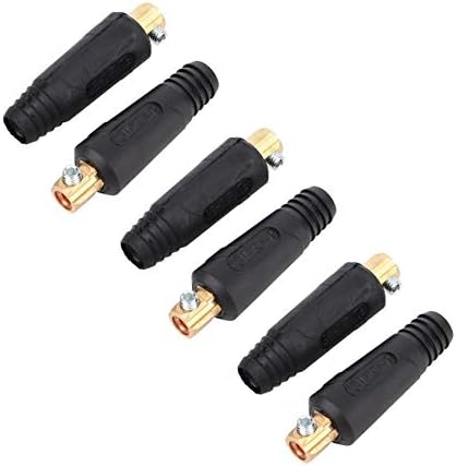 Davitu Electrical Equipments Supplies - 6Pcs 3 Types 10-25 35-50 50-70 Copper Euro Style Welding Cable Quick Connector 200-400A Welding Wire Connector - (Color: DLJ35-50)