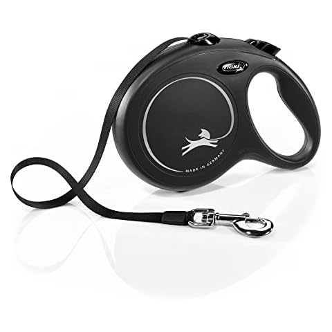 Correa extensible negra Trixie flexi L clásica de 8 m para perros de hasta 50 kg Cover
