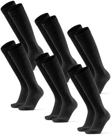 DANISH ENDURANCE Bambus Kniestrümpfe, Atmungsaktiv, 3 & 6 Paar | Lange Bambus Socken, Weich & Geruchshemmend mit Komfortbund, für Alltag & Büro, Unisex