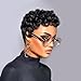 Jgzpfo Pixie Cut Wig Human Hair for Black Women Short Pixie Cut Wigs Natural Looking 100% Real Human Hair Wigs Glueless Full Machine Made Wigs for Black Women (C-025 1B)
