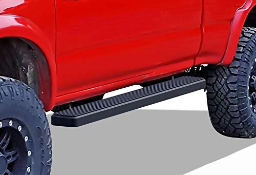 APS iBoard (Black Powder Coated 5 inches) Running Boards Nerf Bars Side Steps Step Rails Compatible with Toyota Tacoma 1995-2004 Extended Xtra Cab (4WD or Prerunner 2WD 4WD)