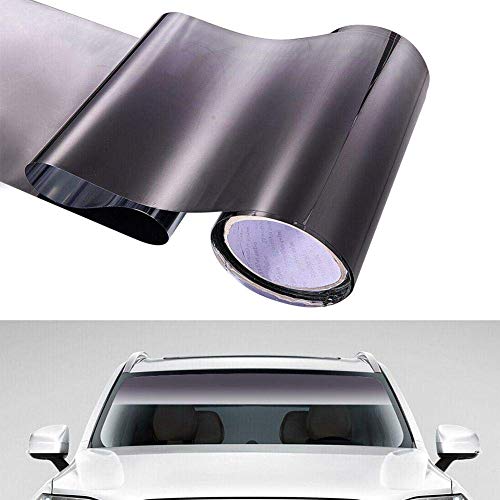 Car Window Sun Visor Strip Tint Film Front Windshield Protect Shade Sticker Diy Gradual Color Glossy Protection,20Cm*150Cm #TOP1