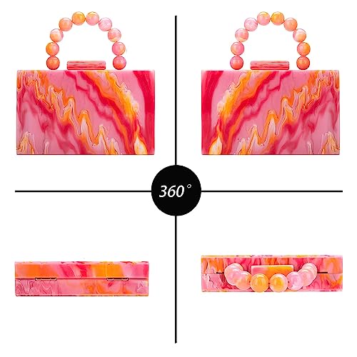 Image of Women Acrylic Clutch Purse Leopard Print Evening Bag Chain Formal Handbag Party Bridal Wedding Clutch Purse for Women