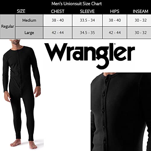 Wrangler Roupa térmica premium masculina, Preto, M