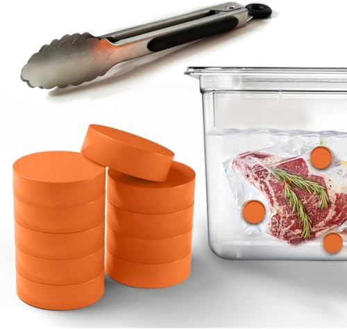 Sous Vide Weight Magnets by AKS Co - 10-Pack Silicone-Coated,