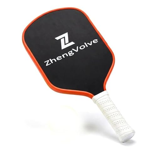 ZhengVolve T300 Raw Carbon Fiber Pickleball Paddle, 16mm Polypropylene Honeycomb Core, Elongated Anti-Slip Handle with High Grit for Spin, Pickleball Racket for Beginner to Expert Players