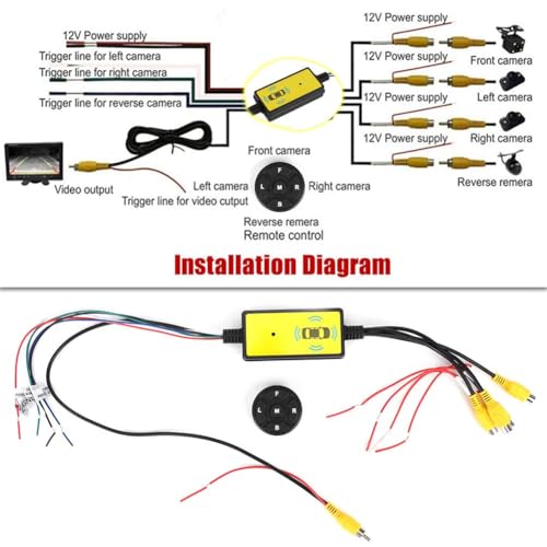 Image of Intelligent Car Video Switcher Converter 4 Input 1 Output Switch Video System Auto Parts