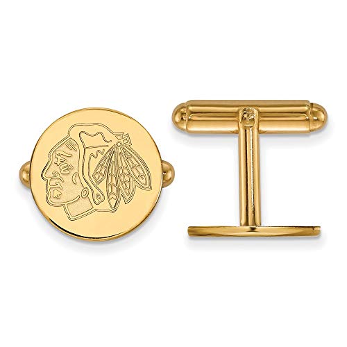 Chicago Blackhawks Cufflinks (14k Yellow Gold)