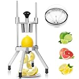 DEPFALL Commercial Lemon Cutter Easy Wedger, Stainless Steel Blade Fruit Lime Slicer Vegetable Chopper Dicer for Home Bar Restaurant Lemons Limes Tomatoes Potatoes (8 Wedger)