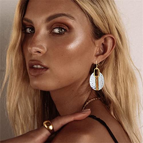 coadipress Handmade Retro Hammered Oval Dangle Earrings for Women Bohemian Earring Lightweight Simple Geometry Crescent Earring Ethnic Hammered Earring4