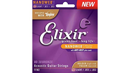 GNT[ ELIXIR 11182 ACOUSTIC 80/20 Bronze NANOWEB HD LIGHT 13-53 AR[XeBbNM^[×3SET