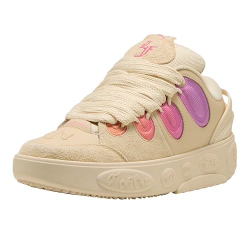 Image of PUMA Mens La France Bright Lights Lace Up Sneakers Shoes Casual - Beige