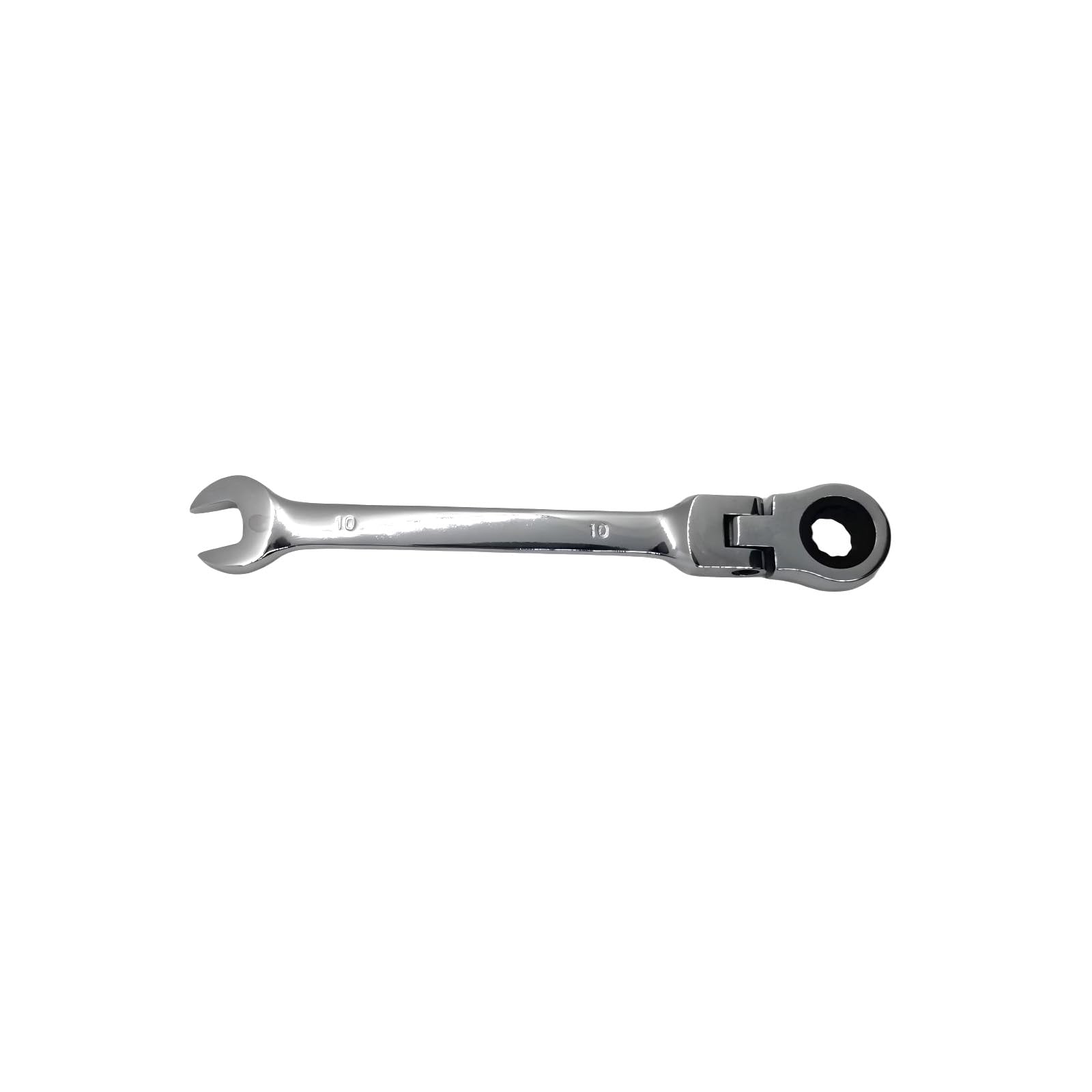 Boryxelina Flex-Head Ratchet Spanner 10mm, Metric Chrome Vanadium Steel Ratcheting Combination Wrench, Home Hand Tool