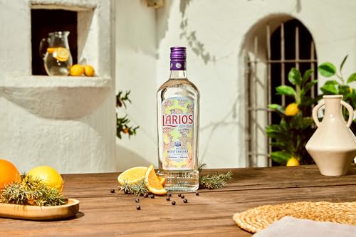 Larios Gin Mediterránea | mit Wacholderbeeren und Zitrusfrüchte | perfekt für Longdrinks und Cocktails | 37.5 % vol | 1000 ml