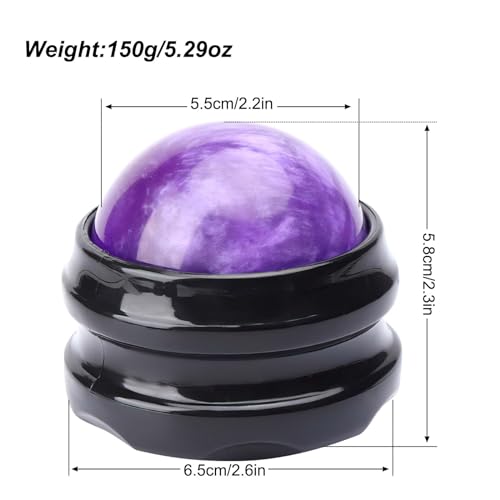 Image of WOVTE Massage Ball, Lacrosse Balls, Self Massage Tool for Sore Muscles, Shoulders, Neck, Back, Foot, Body, Deep Tissue, Trigger Point, Muscle Knots, Yoga and Myofascial Release (Purple)