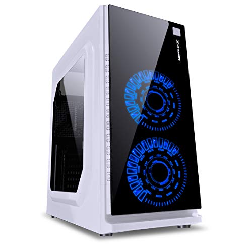 GABINETE GAMER VX GAMING CRATER COM JANELA ACRILICA BRANCO COM 2 X FAN FRONTAL 120MM 15 PONTOS DE LE