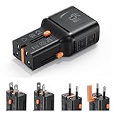 SooPii Universal Ladegerät GaN,All-in-One Reiseladegerät mit 45W PD Anschluss,Kompaktes...