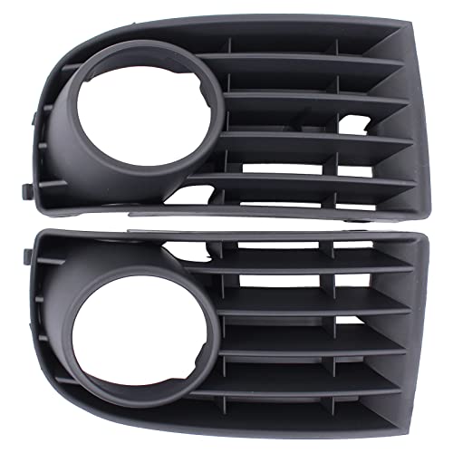 Doo Engy Lüftungsgitter Nebelscheinwerfer Gitter Stoßstange Lüftung Abdeckung Blende Nebelscheinwerfergitter Stoßstangengitter schwarz vorne links und rechts für Golf 5 Golf V 2003-2008