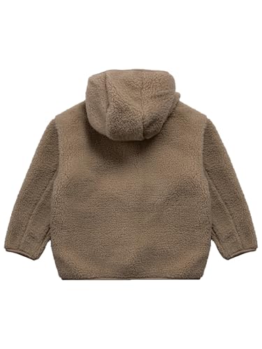 Girls Boys Polar Fleece Jacket Winter Warm Thick Hooded Outerwear Long Sleeve Button Coat4