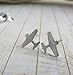Airplane Pilot Stud Earrings Brushed Sterling Silver Handmade in USA