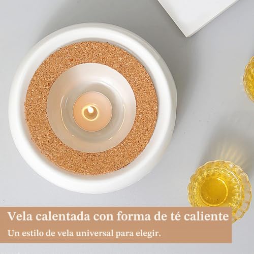 Calentador de tetera de cerámica con estera de diseño tallado 7