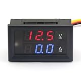 DROK 100174 Digital Multimeter Dual LED Display Voltmeter DC 4.5V to 30V Ammeter 0 to 50A Voltage Current Meter Volt Amp Panel Monitor for Auto Car Motor
