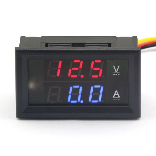 DROK® Digital Multimeter Dual LED Display Voltmeter DC 4.5V to 30V Ammeter 0 to 50A Voltage Current Meter Volt Amp Panel Monitor for Auto Car Motor