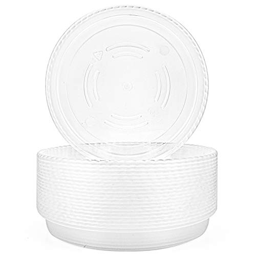 Kingrol 20 Pack 10 Inch Clear Plastic Plant Saucers, Flower Pot Drip Trays