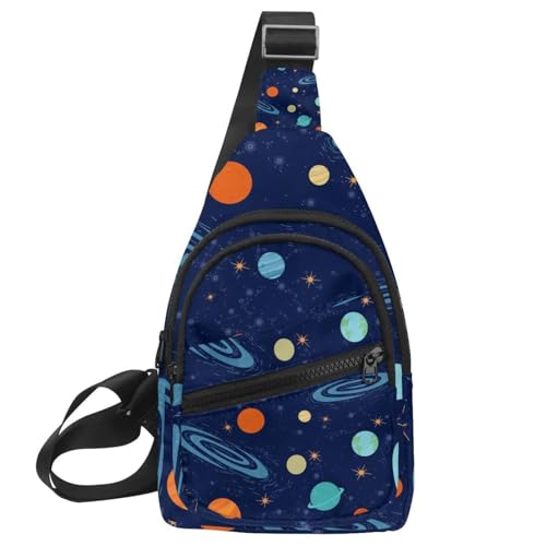 Sac à bandoulière système solaire multicolore pour homme et femme 30x18cm