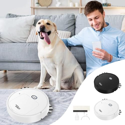 TniEWFBHSD Robot Di Pulizia Robot Spazzare, Lavare, Spruzzare E Umidificare, In 4 In 1 Aspirapolvere Automatico Senza Fili Per La Pulizia Del Pavimento Di Casa (Bianco)