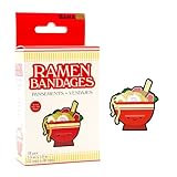 GAMAGO Ramen Bandages for Kids & Kidults - Set of 18 Individually Wrapped Self Adhesive Bandages - Sterile, Latex-Free & Easily Removable - Funny Gift & First Aid Addition