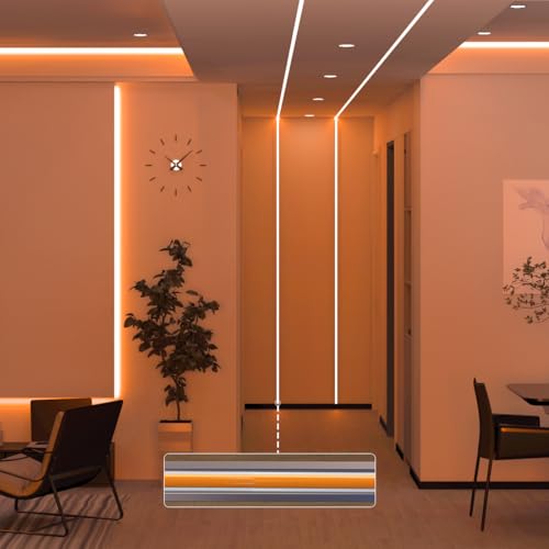 Image of BTF-LIGHTING FCOB COB LED Strip Orange Color 5mm Width UL Listed Super Narrow Flexible Uniform Light DC12V 16.4FT CRI 90+ Dimmable LED Ribbon for Bedroom Home Indoor Decor(No Adapter or Controller)