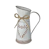 Decoración: jarra rústica, jarrón decorativo, cubo de flores, dale a tus zonas interiores y exteriores una belleza natural decorando esta cesta de flores.
