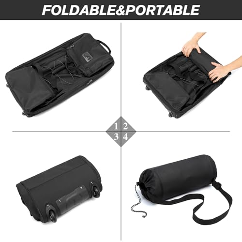 Laripwit Collapsible Duffle Bag with Wheels 130-170L Extra Large Expandable Travel Duffel Bag for Men Women Heavy Duty Military Duffle Bag for Camping Rolling Foldable Carry On Lug image 3