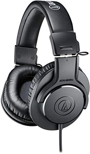 Audio-Technica ATH-M20X Professional Studio Monitor Headphones (Renewed)