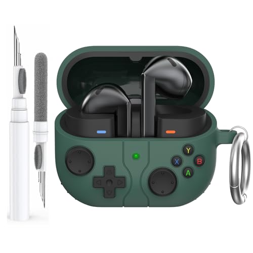 AhaStyle Silicone Case for Samsung Galaxy Buds3 and Galaxy Buds3 Pro (2024) with Cleaning Kit Retro Handheld Game Console Design Skin Cover for Samsung Galaxy Buds3 Series Support Wireless Charging