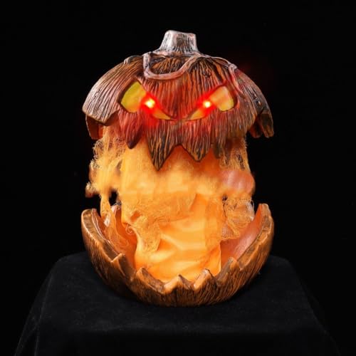 Tête de citrouille Halloween sonore - Déco cour extérieure - 6