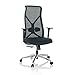 Produktbild hjh OFFICE Profi Bürostuhl AZURRO B Stoff Drehstuhl ergonomisch, Netzrücken, Flexible Lordosenstütze, Schwarz, 751014