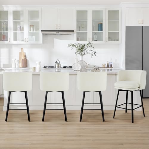 26" H Counter Height Swivel Bar Stools Set of 4,