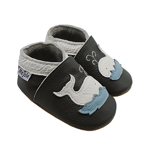 image for Mejale Cartoon Soft Sole Leather Baby Crib Shoes Infant Toddler Pre-Wa
