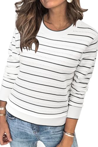 Image of Arach&Cloz Women's Soft Knit Sweater Fall Dressy Casual Pullover Tops