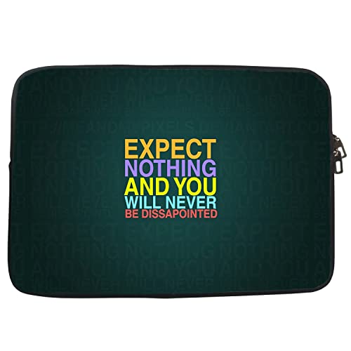 Image of TheSkinMantra Chain Laptop Sleeve Bag Compatible with Laptop /Macbooks /Chrombook /Notebook /Zbook (11.6 Inch (Chain), Expect Nothing and You Will Never Be Disappointed)